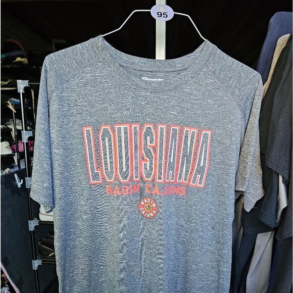 T-shirt men Gray size L Louisiana ragin cajun. 095 - Picture 1 of 3